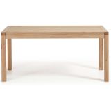 Kave Home Briva, Briva uitschuifbare tafel in eikenfineer met natuurlijke afwerking 200 (280) x 100 cm (mtk0122)