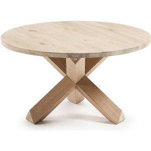 Kave Home Eettafel Lotus rond, hout wit,, 65 x 45 x 65 cm