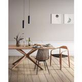 Kave Home - Armande tafel eiken fineer met gebleekte afwerking 180 x 90 cm