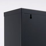 Kave Home - Ode schoenenkast 50 x 103 cm, 3 deuren, zwart