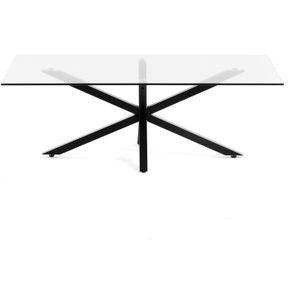 Kave Home Salontafel Argon rechthoekig, glas transparant,, 130 x 45 x 70 cm