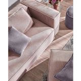 Kave Home - Voetenbank Blok roze corduroy 90 x 70 cm