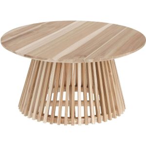 Kave Home Jeanette Salontafel - Ø 80 cm - Massief Teakhout - Naturel