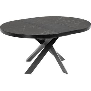 Kave Home Eettafel Vashti, Vashti uitschuifbare tafel Ø 120 (160) cm porselein (mtk0171)