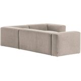 Kave Home - Blok beige 3-zits hoekbank 290 x 230 cm / 230 x 290 cm