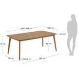 Kave Home Kave Home Hanze - Hanzel Verlengbare Tafel van Massief Eucalyptushout 183 (240) X 100 cm Fsc 100%