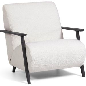 Kave Home Meghan Fauteuil - Wit (wengé)