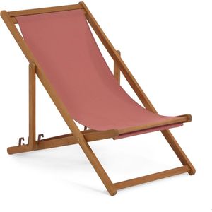 Kave Home - Adredna strandstoel terracotta massief acaciahout FSC 100%