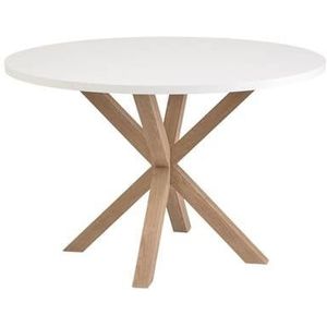 Kave Home Full Argo Eettafel - Ø 120 cm - Wit