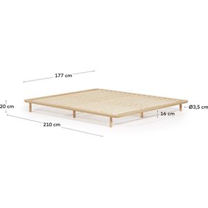 Kave Home - Anielle bed van massief essenhout voor een matras van 160 x 200 cm