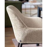 Eetkamerstoel chenille beige