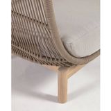 Kave Home - Catalina fauteuil gemaakt met beige touw en FSC massief