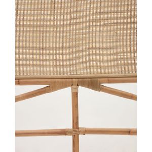 Kave Home - Quiterie rond rotan hoofdeinde met natuurlijke afwerking 150/160 cm