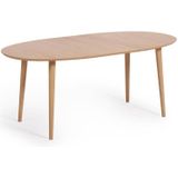 Kave Home Oqui Eettafel Uitschuifbaar - 140/220 x 90 cm - Bruin