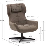 Kave Home Draaifauteuil Zalina, Draaifauteuil