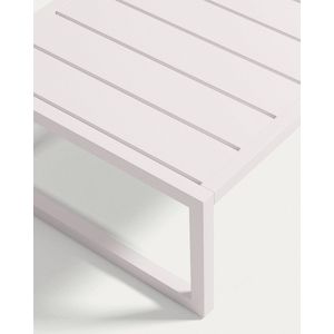 Kave Home - Comova bijzettafel voor buiten in wit aluminium 60 x 60 cm