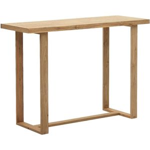 Kave Home - 100% outdoor Canadell hoge tafel in massief gerecycled teakhout 140 x 70 cm