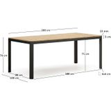 Kave Home Bona, Tuintafel 200 x 100 cm