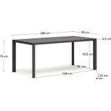 Kave Home Tuintafel Culip, 180x90 cm