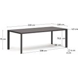 Kave Home Tuintafel Culip, 220x100 cm