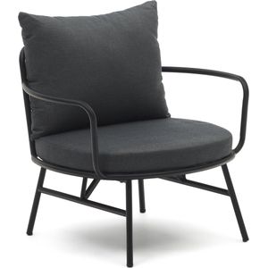 Kave Home - Bramant stalen fauteuil met zwarte afwerking