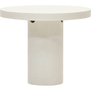 Kave Home - Aiguablava ronde tafel in wit cement, Ø 90 cm