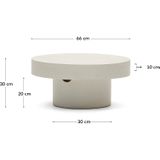 Kave Home Salontafel Aiguablava, Coffee table rond Ø 66 cm