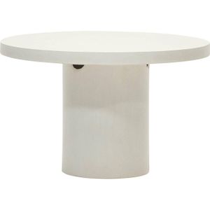 Kave Home - Aiguablava ronde tafel in wit cement, Ø 120 cm
