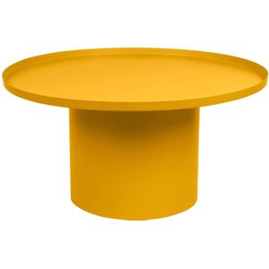 Kave Home - Fleksa ronde salontafel in mosterd metaal Ø 72 cm