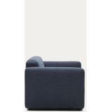 Kave Home Bank Neom blauw, stof, 2-zits,