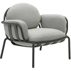 Kave Home - Joncols outdoor fauteuil in aluminium met grijs gelakte afwerking