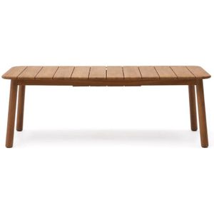 Kave Home - Uitschuifbare tuintafel Turqueta van FSC 100% massief teakhout 220 (294) x 100 cm