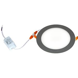 LYO Downlight LED inbouwspot rond ingebouwd, grijs, 17 x 14,8 cm
