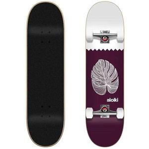 Aloiki Purple Leaf Skateboard voor volwassenen, uniseks, meerkleurig, Eén maat