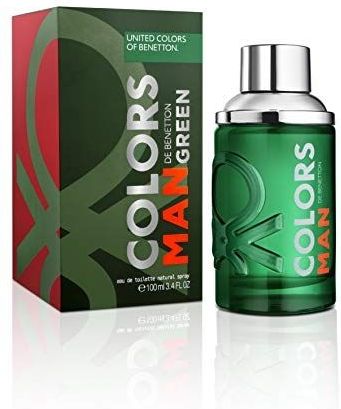 United Colors of Benetton - Green von United Colors, Eau de Toilette Spray für Männer, Holziger Duft mit Zitrusfrüchten, Bergamotte, Koriander und Vetiver - 100 ml
