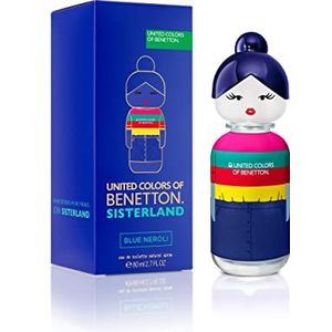 United Colors of Benetton - Sisterland Blue Neroli, Eau de Toilette Spray voor dames, houtachtige ambergeur met bergamot, lavendel en vetiver, 80 ml