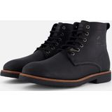 Veterboots - Effen - Leer - Ronde Neus - Warm Gevoerd