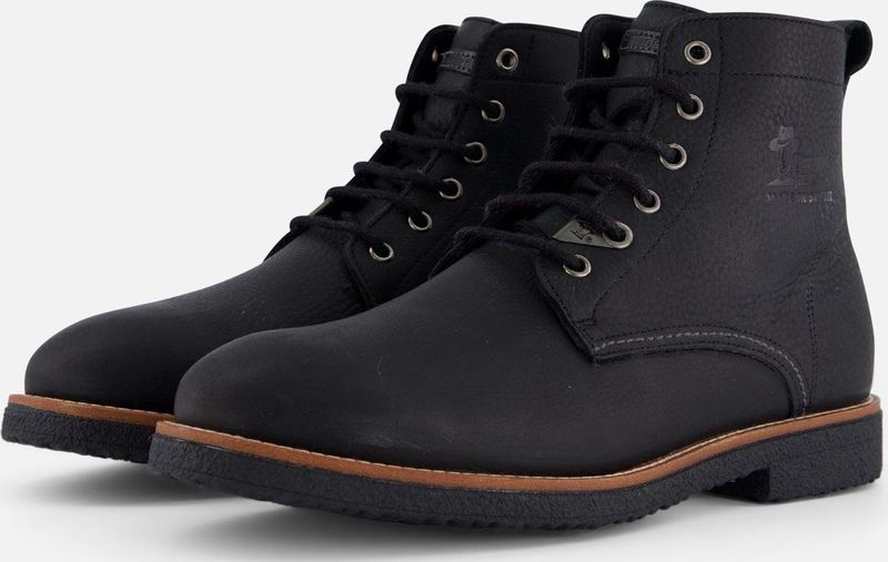 Veterboots - Effen - Leer - Ronde Neus - Warm Gevoerd