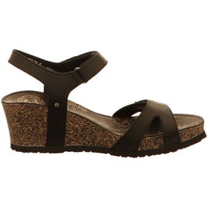 Panama Jack Julia Sandalen Met Sleehak Dames Zwart