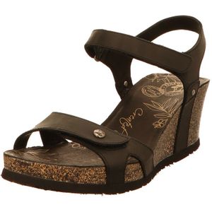 Panama Jack Julia Basics B1 sandalen met sleehak zwart - Maat 40