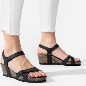 Leren Sandaal Dames Sleehak Leren Sandalen Met Sleehakken/wedge
