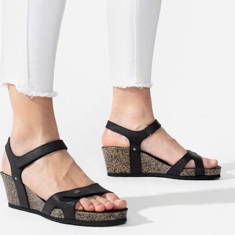 Panama Jack - Julia Basics B1 Sandalen Sleehak - Zwart