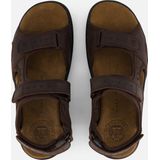 Panama Jack - Salton - Sandalen - Donkerbruin - Zacht Voetbed - Klittenbandsluitingen