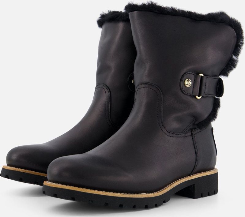 Panama Jack - Dames Laars PJ Felia Igloo B2 Napa Negro Black - Zwart