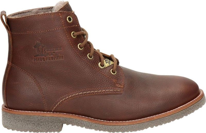 Veterboots - Glasgow - Gevoerd - Leer - Effen - Ronde Neus