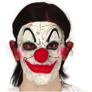 Fiestas Guirca Gezichtsmasker Clown Wit/rood One-size