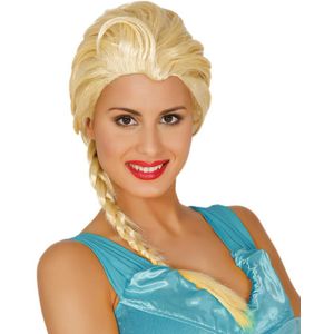 Blonde prinsessen pruik met lange paardenstaart - Verkleedpruiken