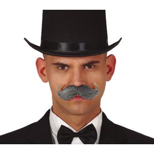 Guirca Zelfklevende plaksnor Engelsman - carnaval/verkleed accessoires - grijs