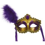 Venetiaans Oogmasker Goud Paars