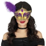 Venetiaans Oogmasker Goud Paars